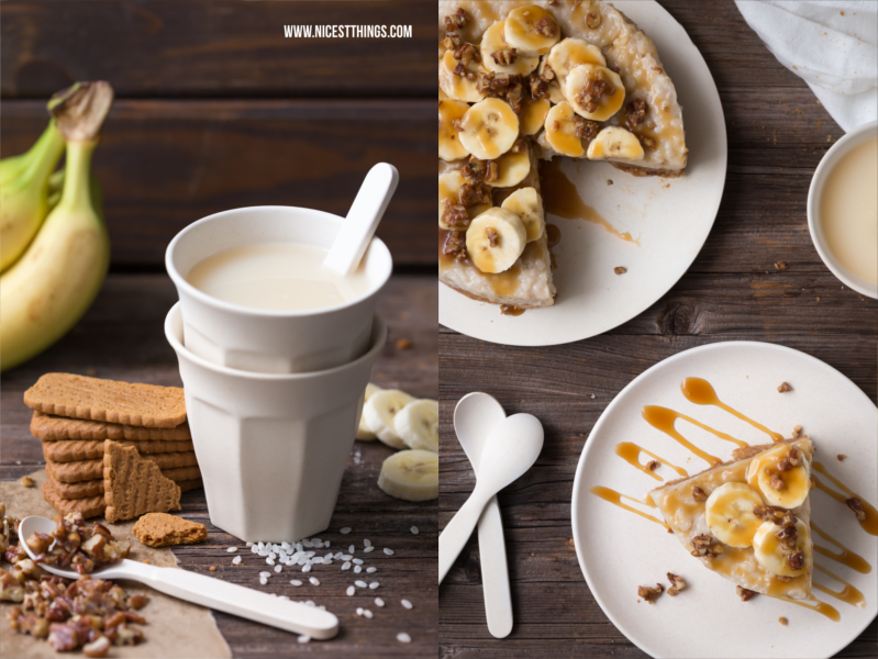 Milchreiskuchen mit Bananensaft
