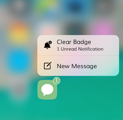QuickClear adds a shortcut item and allows you to clear the unwanted notification badges from any app icon by perform performing a 3D Touch actions