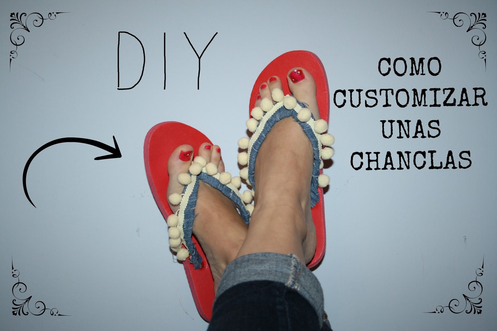 customizando unas chanclas