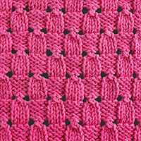 Check and Eyelet stitch pattern. Acorn stitch. Quick and fun knit