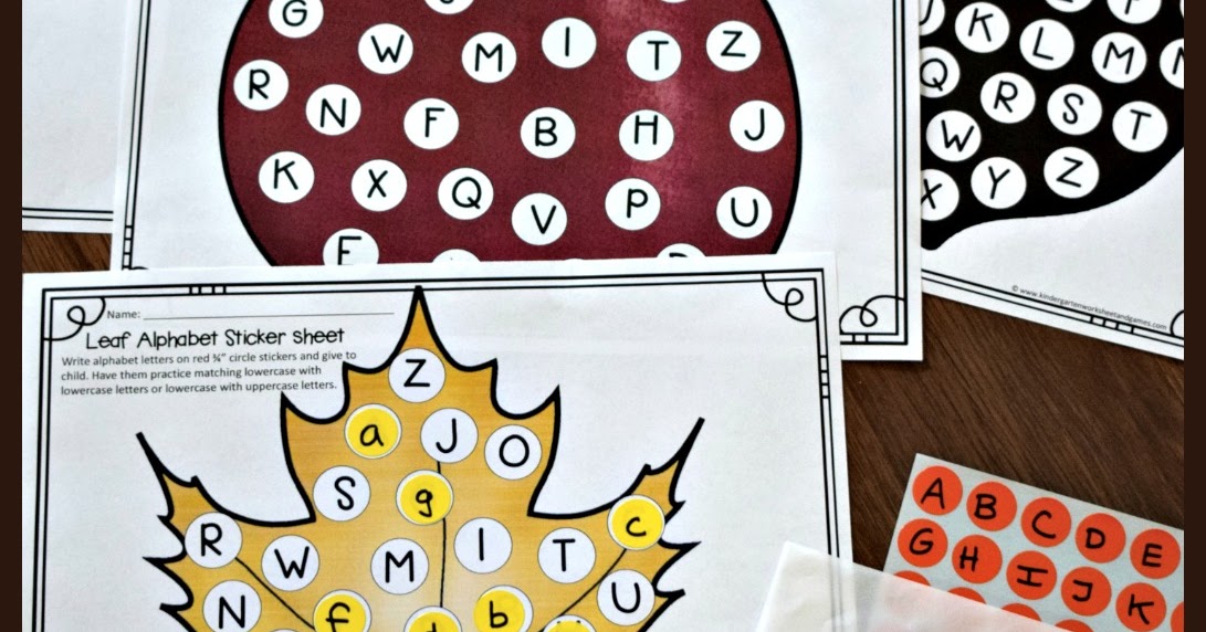 NEW! Free Alphabet Circle Sticker Worksheets