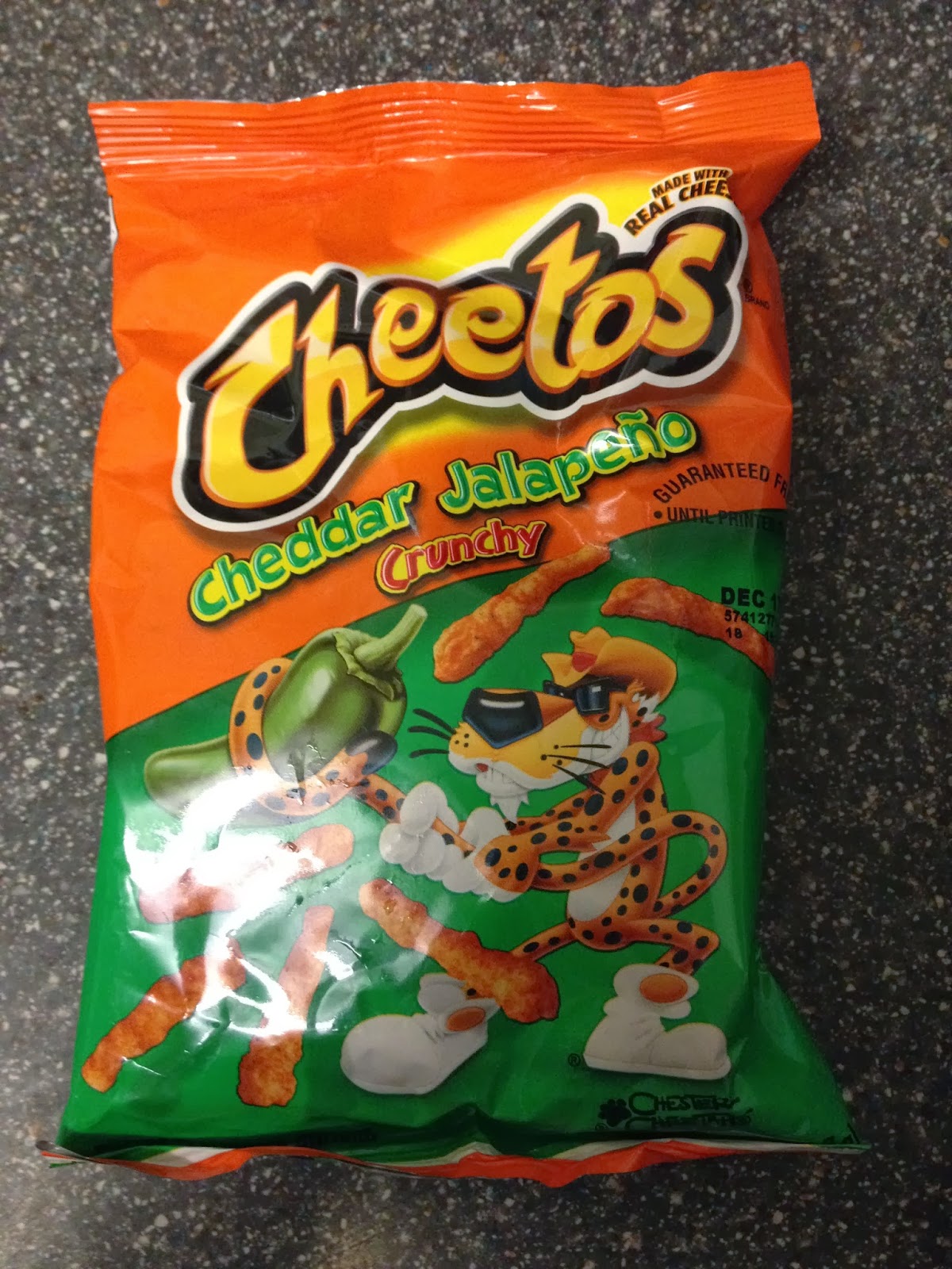 A Review A Day: Today's Review: Cheetos Crunchy Cheddar Jalapeño.