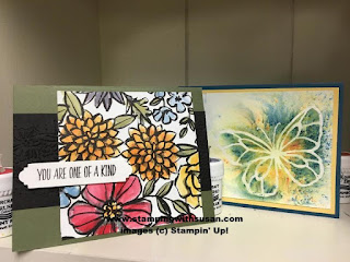 Stampin' Up! Brusho Watercolor Spritzer Petals & More Thinlits Petal Passion