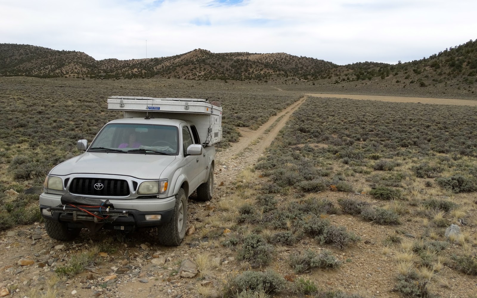 Our Four Wheel Camper Across Deadman Flat Inyo National Forest "a scary way to go to work"