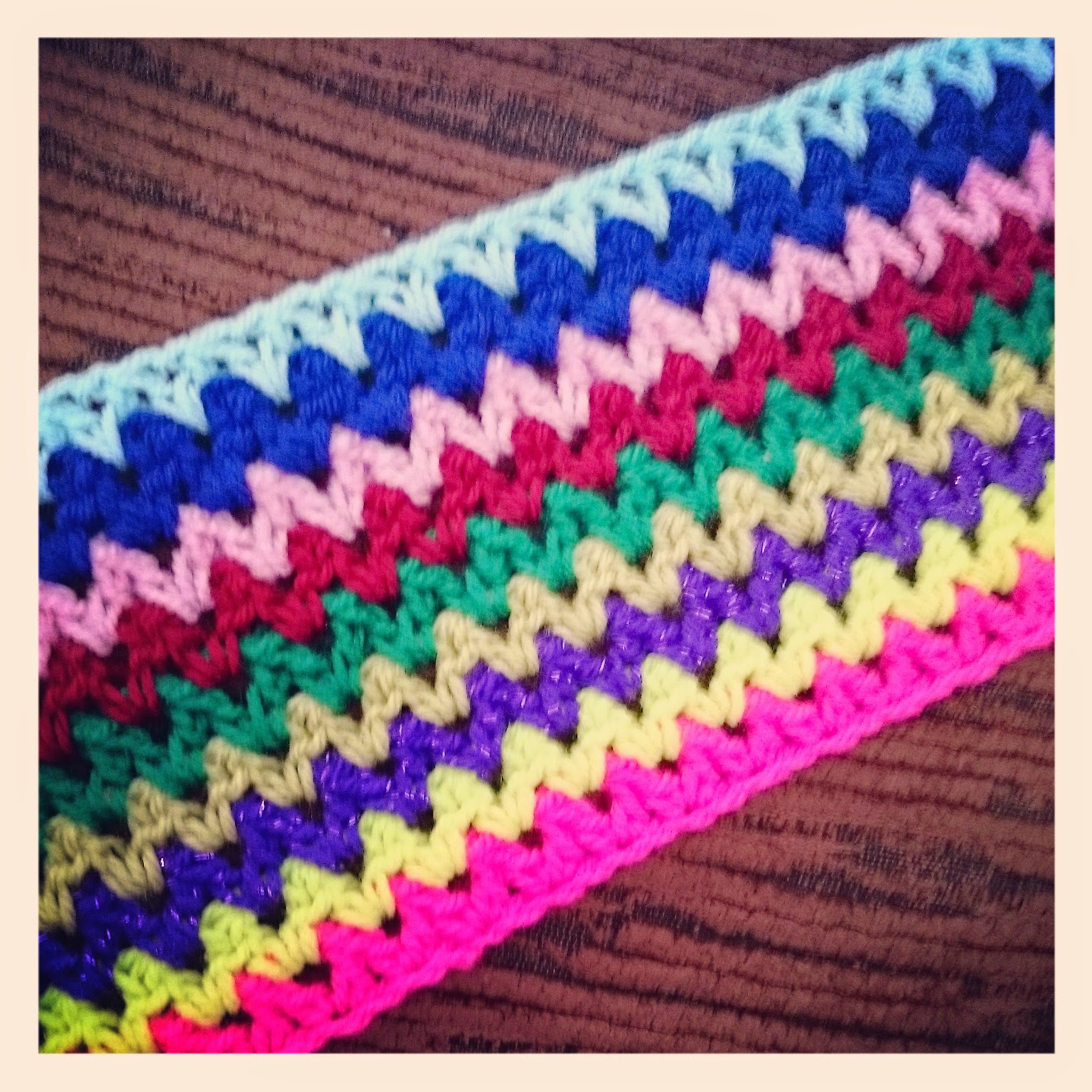 Robin Sparkles Blog: Crochet V Stitch Travel Blanket - My latest