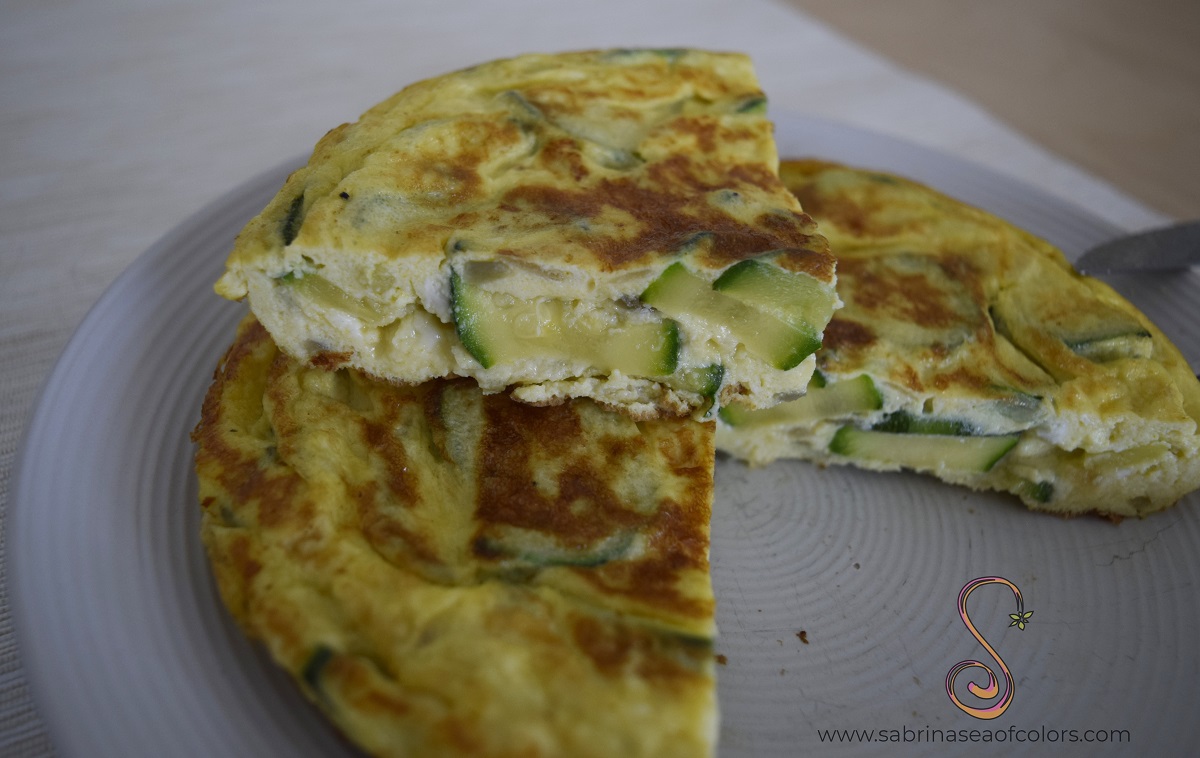 Tortilla de zucchini y queso Sabrina´s Sea of Colors