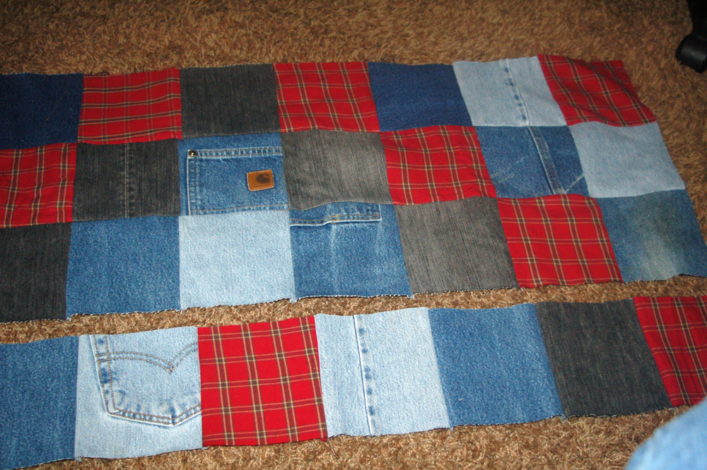 Stitchnquilt: Blue Jeans Quilt - Progress
