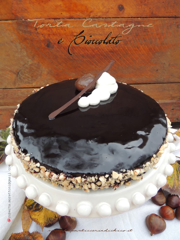Foto Torta castagne e cioccolato