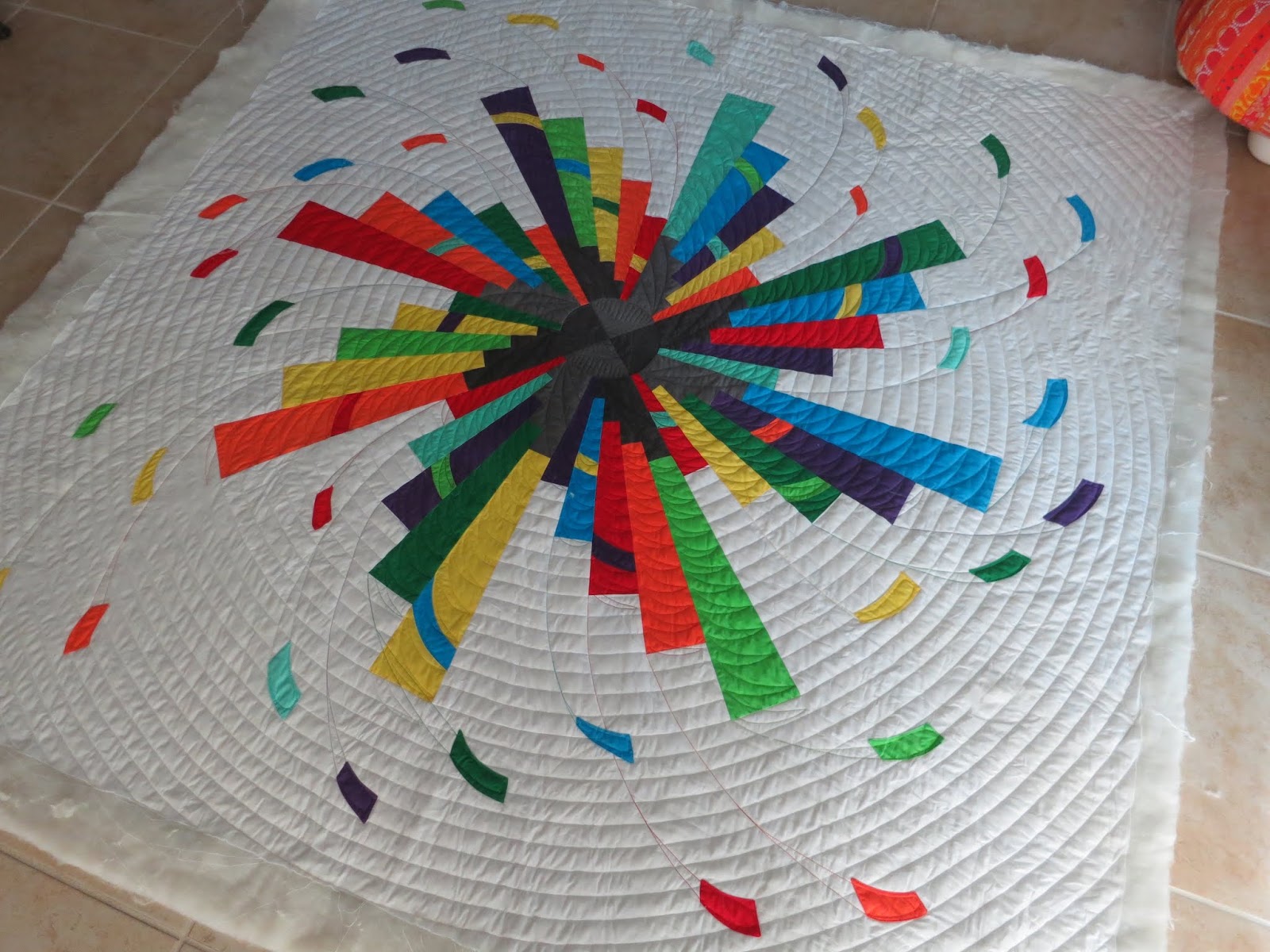 Flourishing Palms Quilting Spin Art