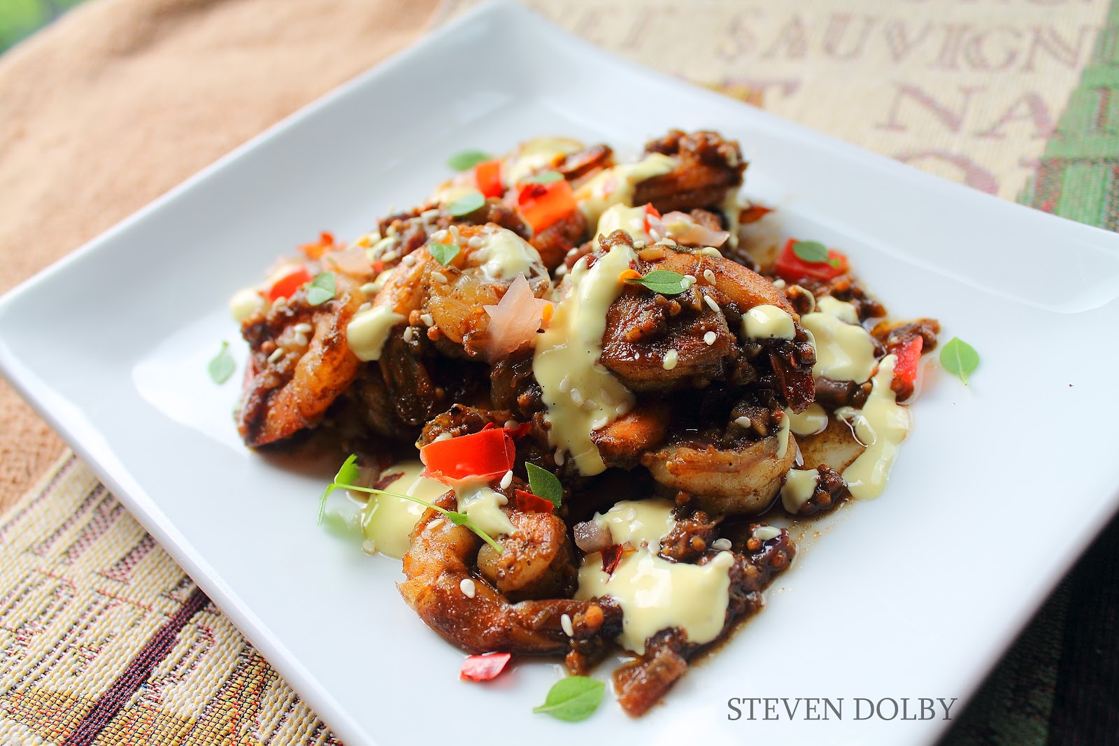 Spicy Curried Shrimp with Lemon Aioli by Steven Dolby