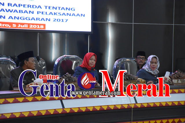LKPJ Walikota Metro, APBD Tahun 2017 Surplus Rp54,17 Milyar
