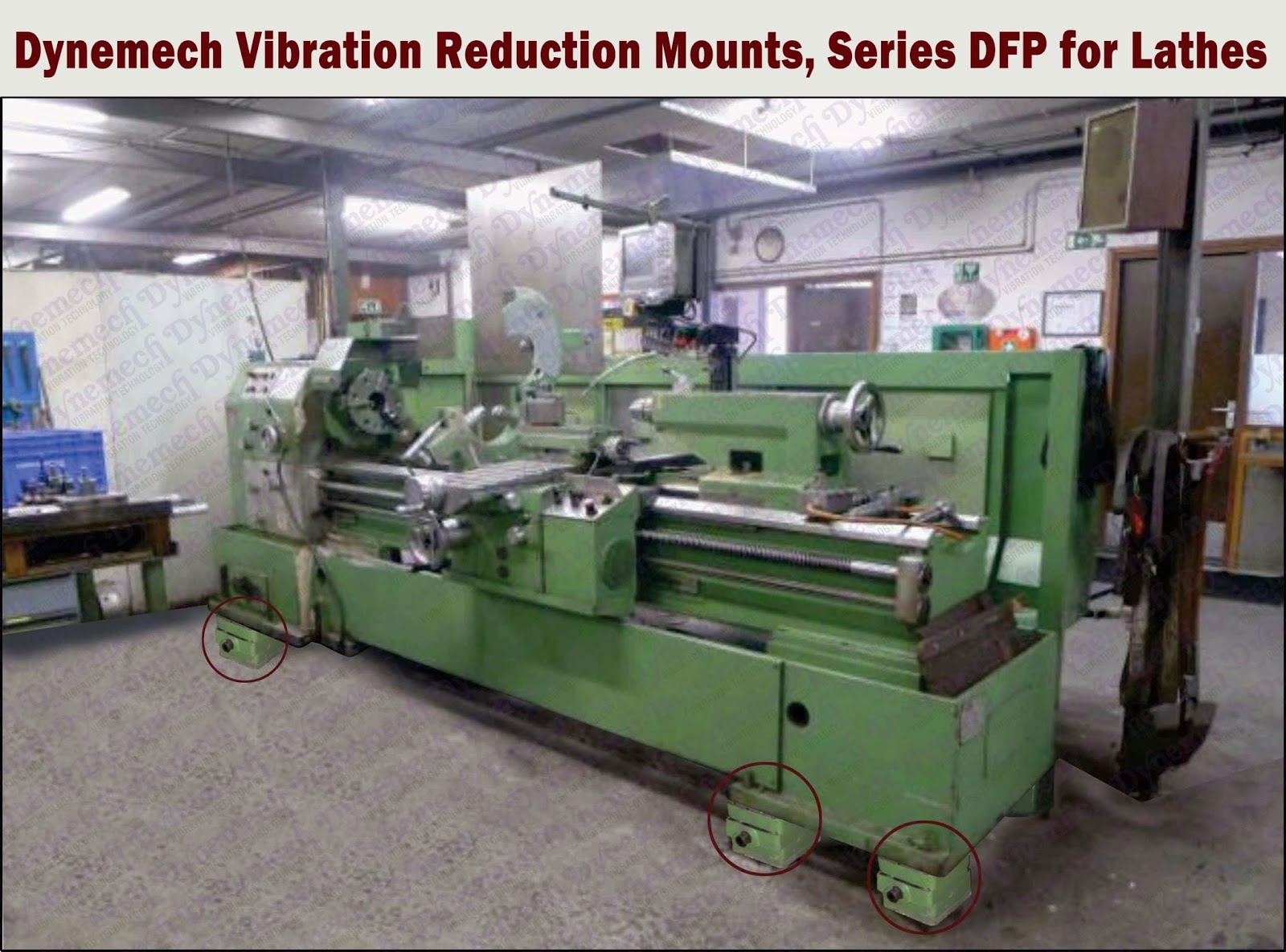 Dynemech Systems Vibration Control Dynemech Lathe Leveling Jacks and