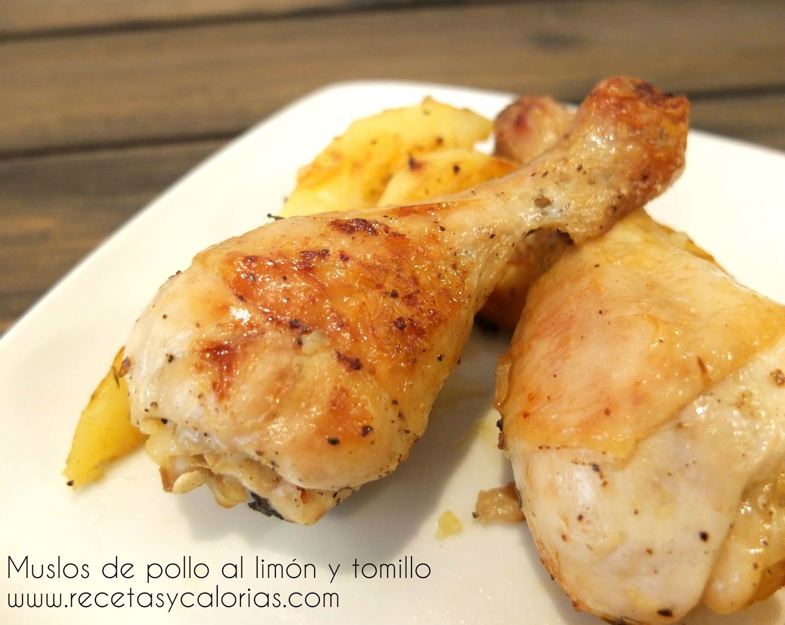 Recetas y calorias Muslos de pollo al limón y tomillo Recetas y calorias Muslos de pollo al limón y tomillo
