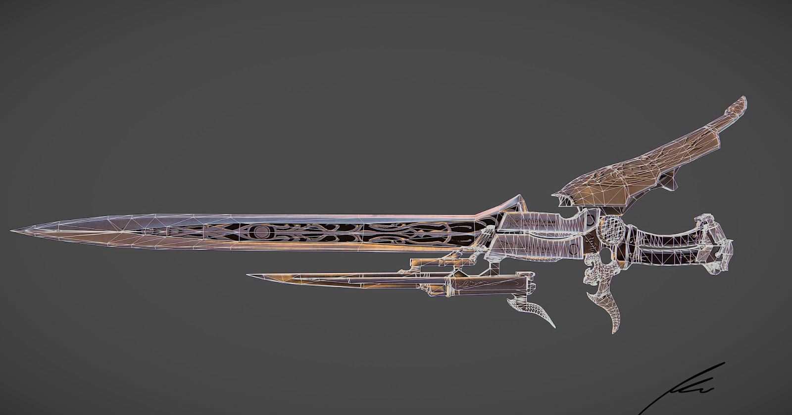 PeterOrtonArt Final Fantasy XIII2 Gunblade