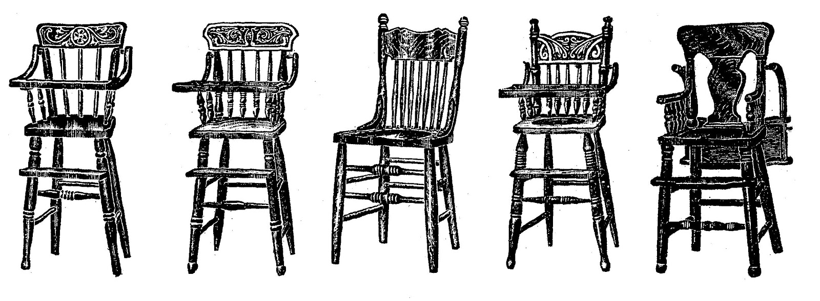 Digital Stamp Design Free Vintage Chair Furniture Images Highchairs