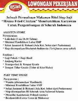 Gaji Karyawan Hisana Fried Chicken Cahunit Com