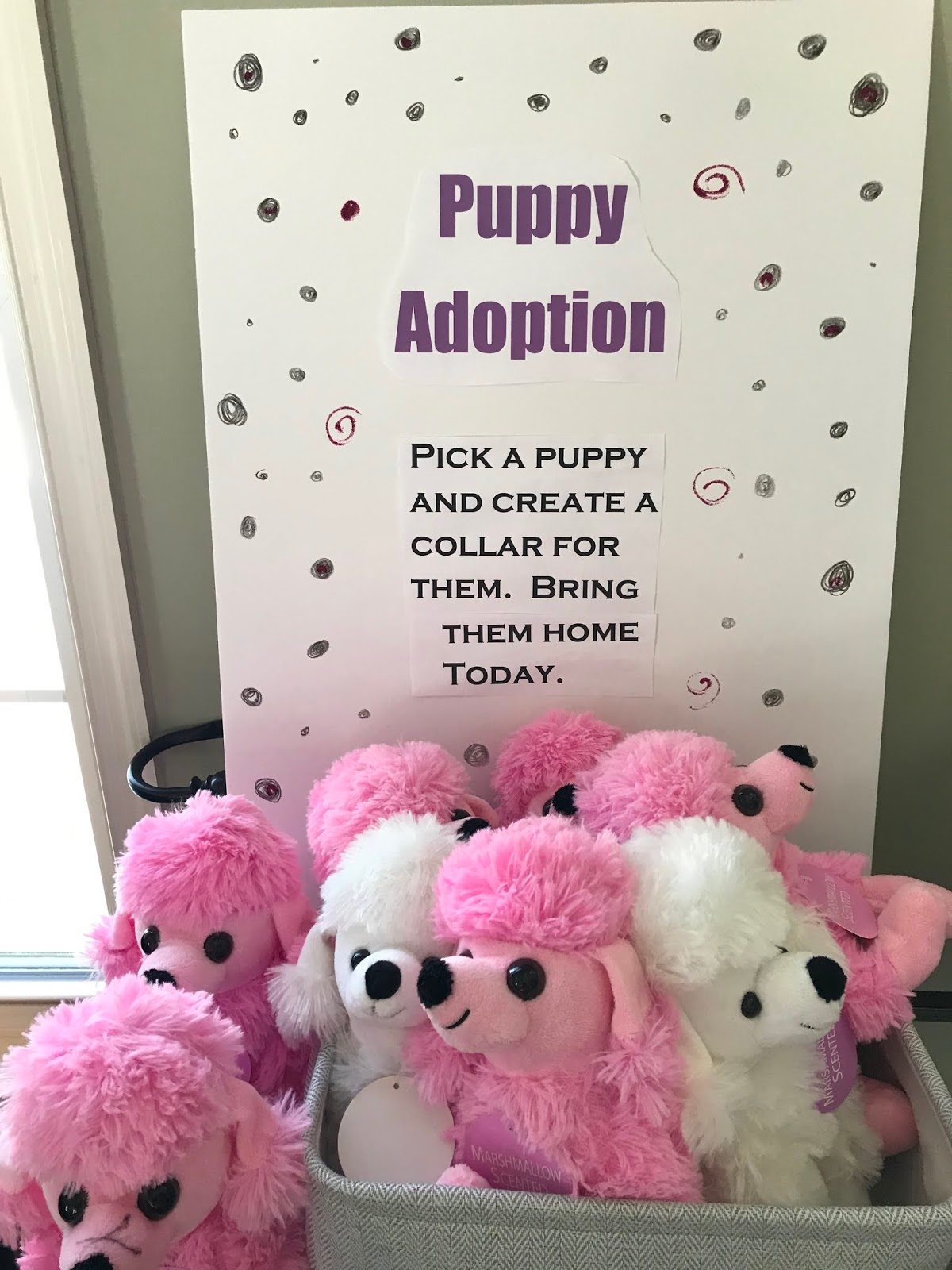 pink french poodle stuffed animal