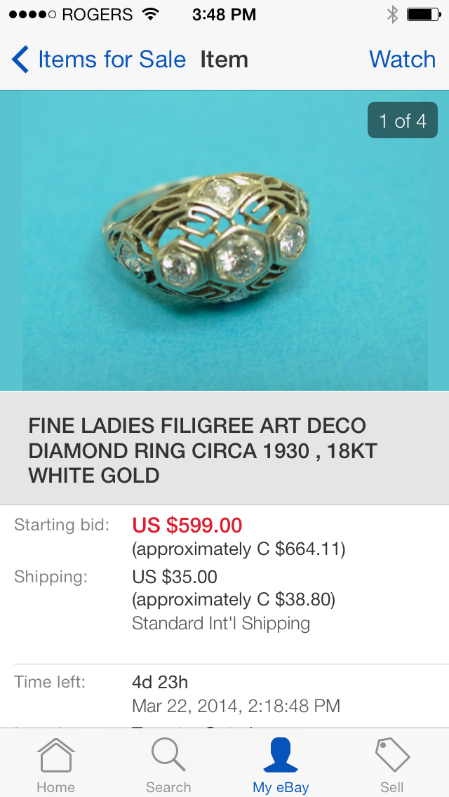 Maurice Ltd. Watch Swap Cafe: Toronto Auction Fine Art Deco Diamond ...