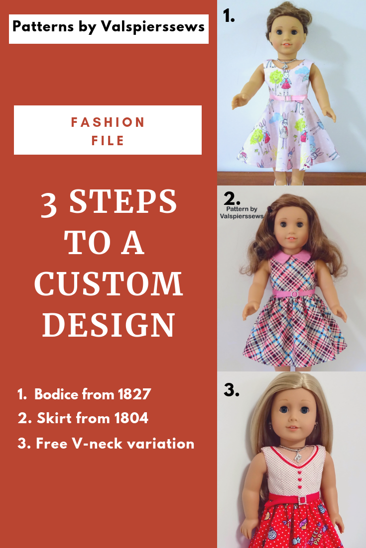 Doll Clothes Patterns by Valspierssews 3 Steps to a Custom Doll