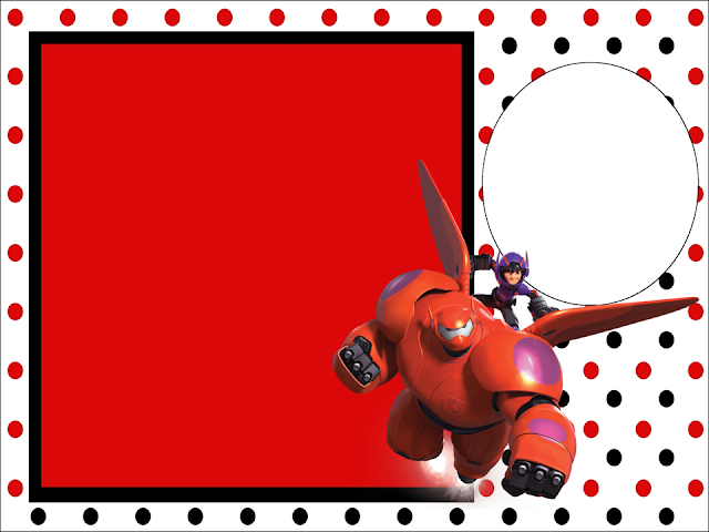 Big Hero 6: Invitaciones para Imprimir Gratis. Para hacer invitaciones, tarjetas, marcos de fotos o etiquetas de Big Hero 6 para imprimir gratis.