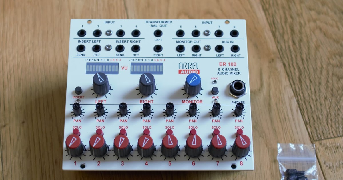 MATRIXSYNTH Arrel Audio ER100 Eurorack 8 Channel Mixer Module
