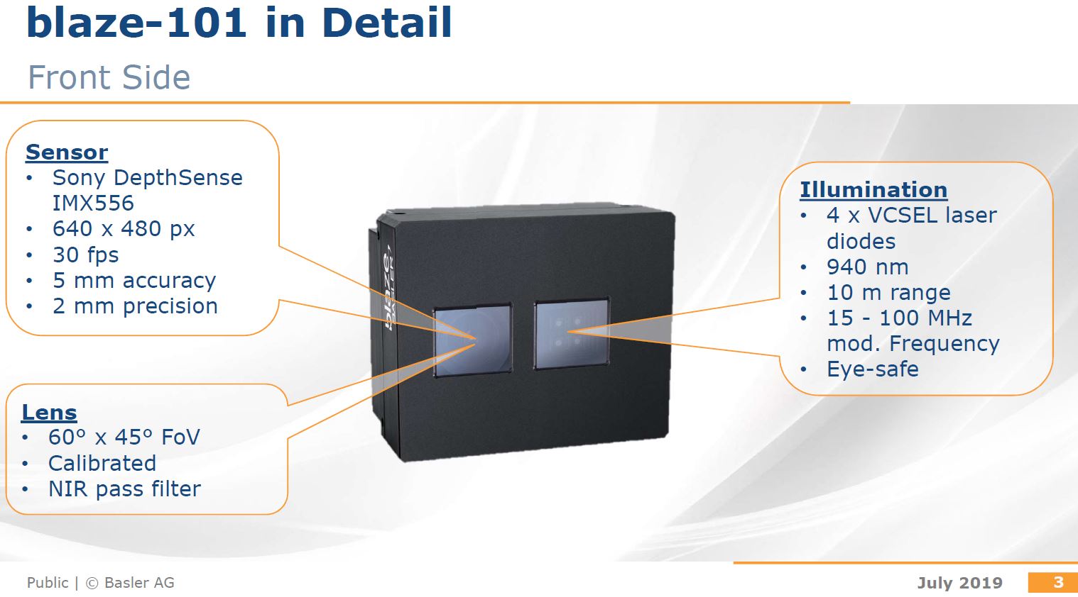 Image Sensors World Basler Announces ToF Camera with Sony Sensor