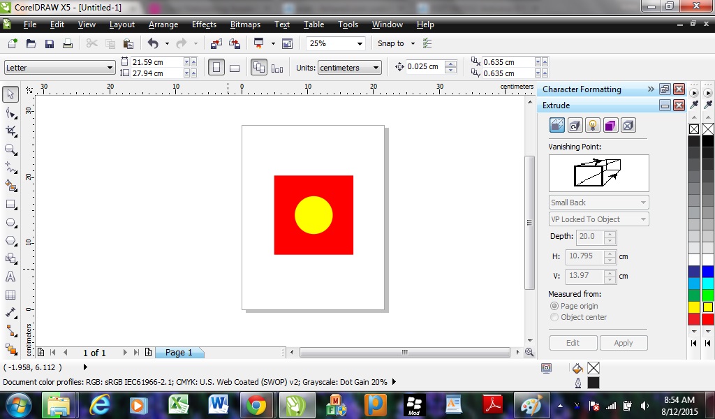 Cara membuat long shadows atau Flat style di CorelDraw