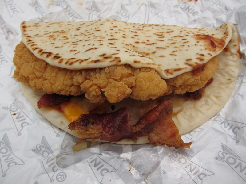 Review: Sonic - Crispy Chicken Hickory Flatmelt Sandwich | Brand Eating