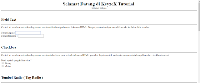 Kumpulan Input HTML - KeyzeX Kumpulan Input HTML - KeyzeX