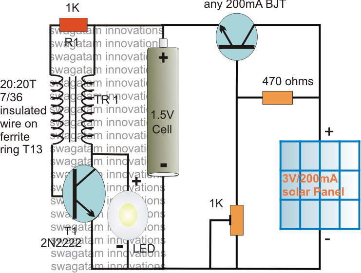 Solar Pocket LED Light Circuit