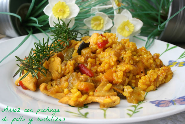 Arroz Con Pechuga De Pollo Y Hortalizas
