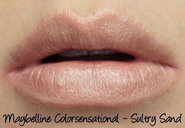 Maybelline Colorsensational Stripped Nudes - Sultry Sand Lipstick Swatches & Review