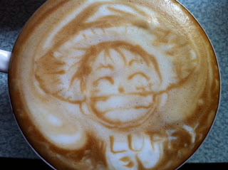 Luffy One Piece - Latte Art by Huang JY