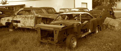 More old cars in the yard in Blackville, SC