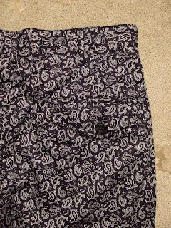 Engineered Garments "Ghurka Short in Dk.Navy Cotton Paisley"