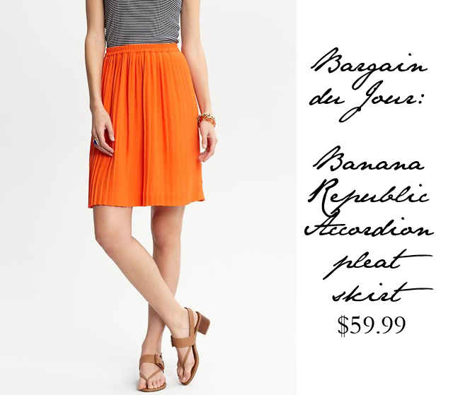 Bargain du Jour Banana Republic Accordion pleat skirt Emily Jane