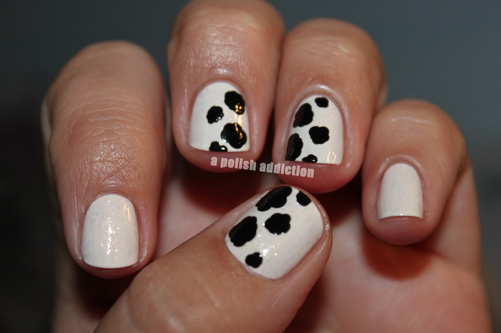 A Polish Addiction Cow Nail Art!