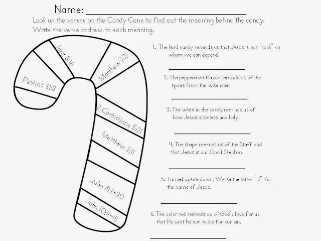 Candy Cane Jesus Page Coloring Pages