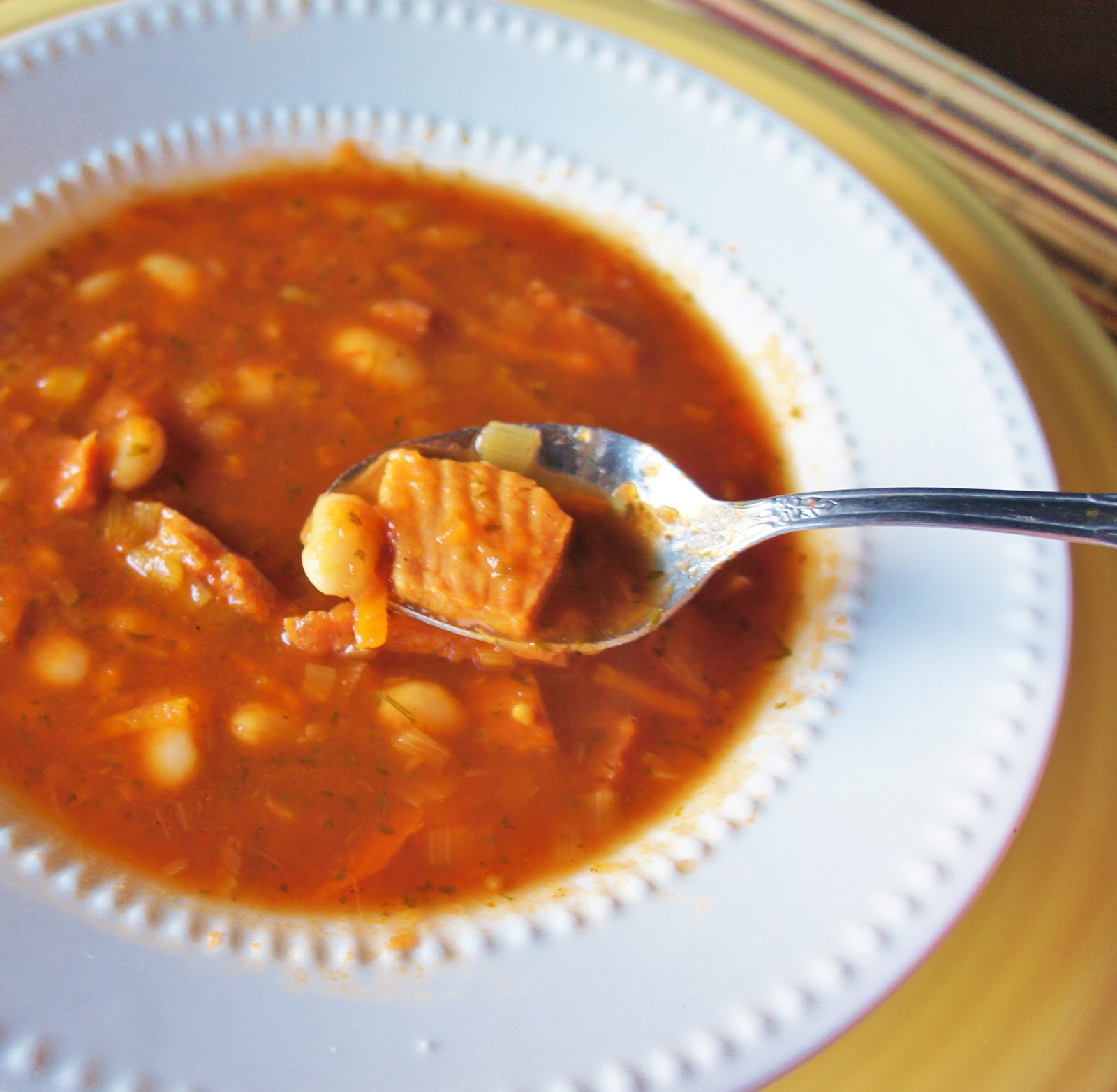 Recipe for Healthy Slow Cooker (crock-pot) Tomato, Ham and Bean Soup ...