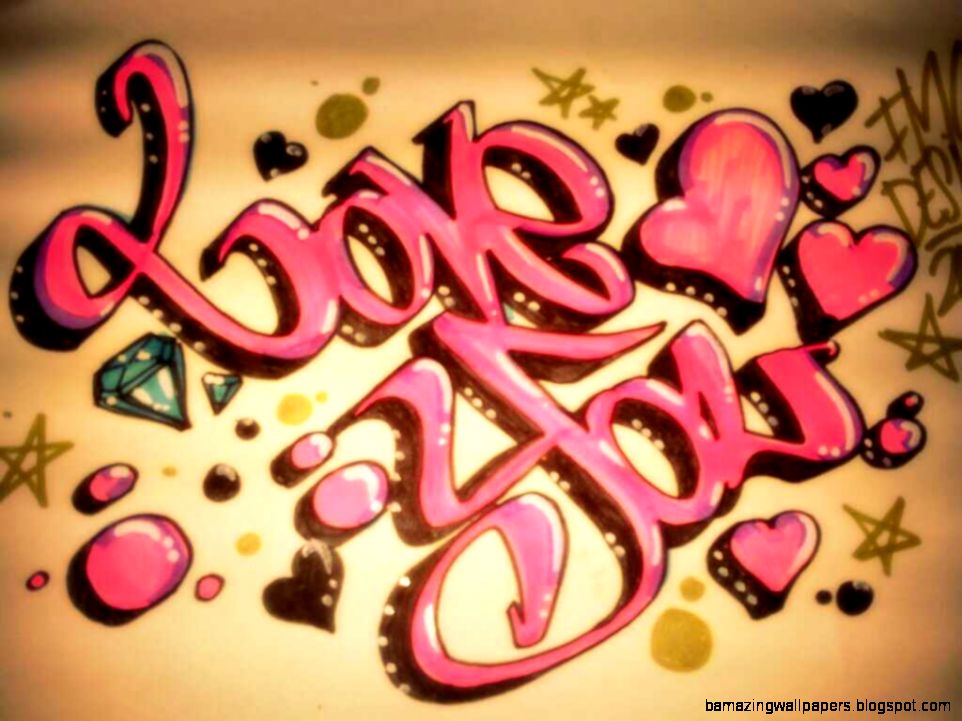 Graffiti letters i love you