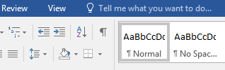 MS Word 2016 Tell Me What You Want To Do