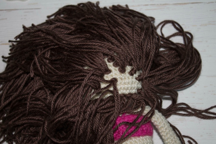How to Attach Hair to a Crochet Doll