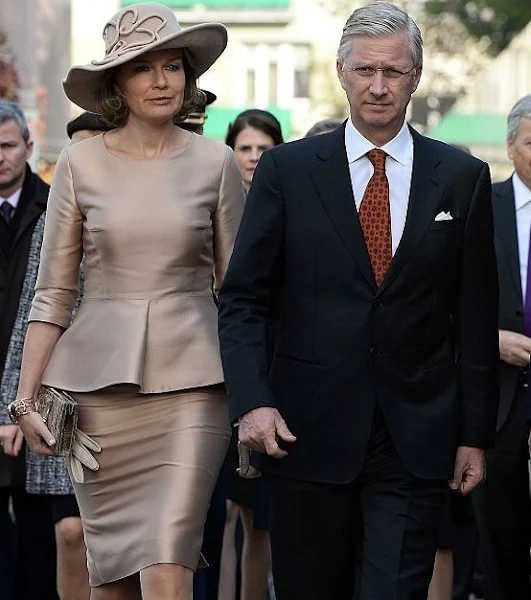 Queen Mathilde of Belgium, King Philippe of Belgium, Poland's President Andrzej Duda and Poland's First Lady Agata Kornhauser-Duda