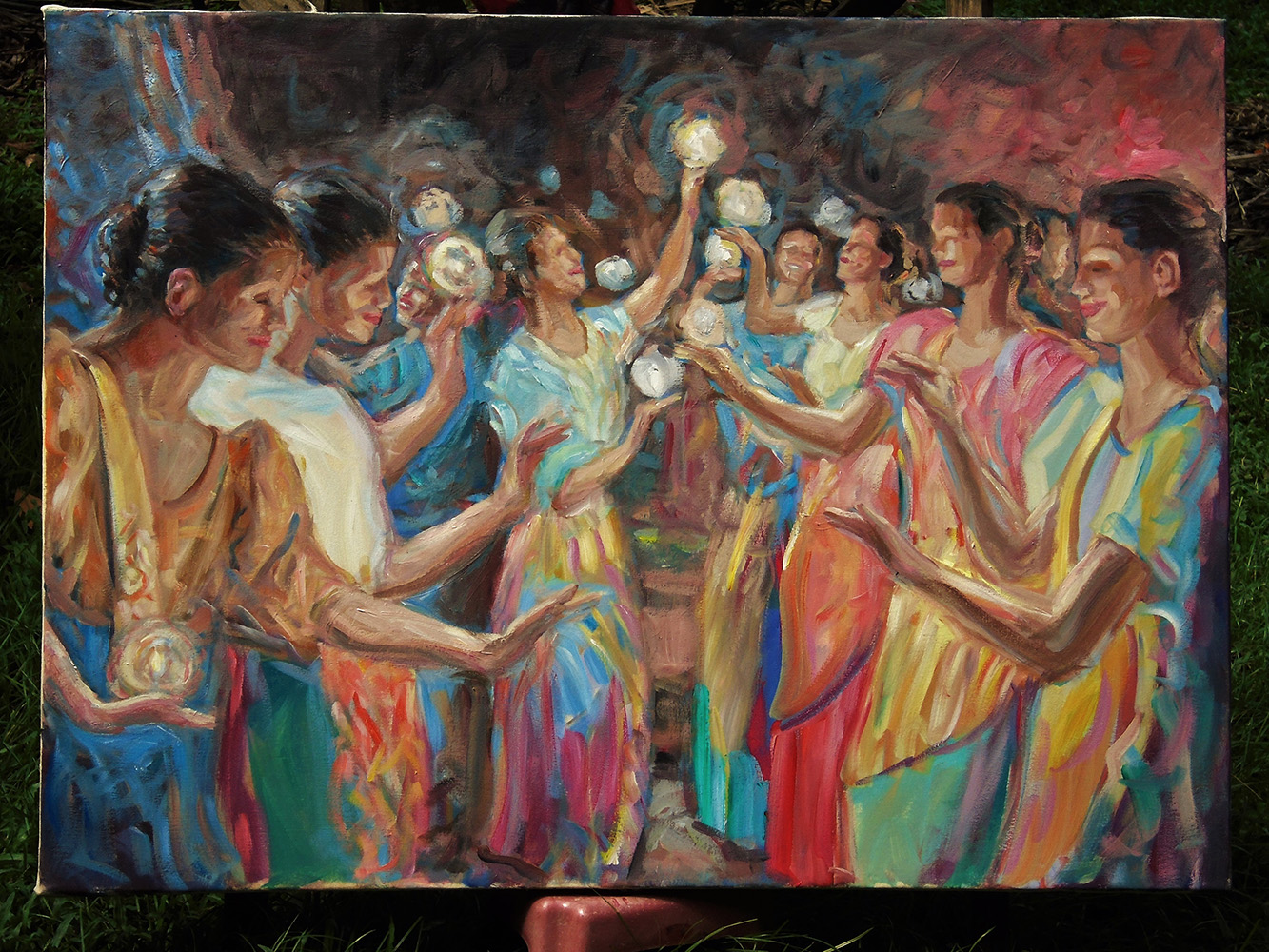 The Art of Marty McCorkle Pandanggo Sa Ilaw 3rd painting steps