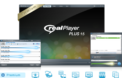 Real Player comprend le dernier lecteur multimédia, un Jukebox musical et un navigateur intégré permettant d'écouter les formats multimédia
