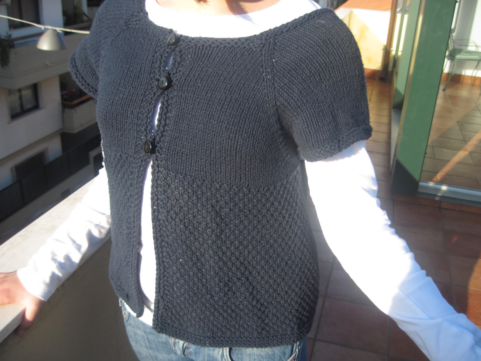 Cardigan Maglia Top Down Ferri Circolari Tutorial Maglia Top Down