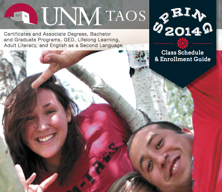 UNM Taos News & Information Registration for Spring 2014