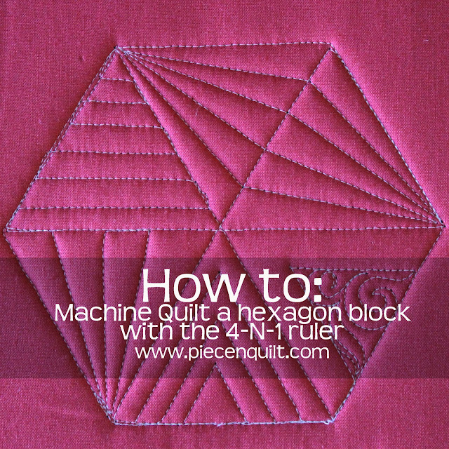 How to Machine Quilt a Hexagon Quilt Block with the 4N1 Machine