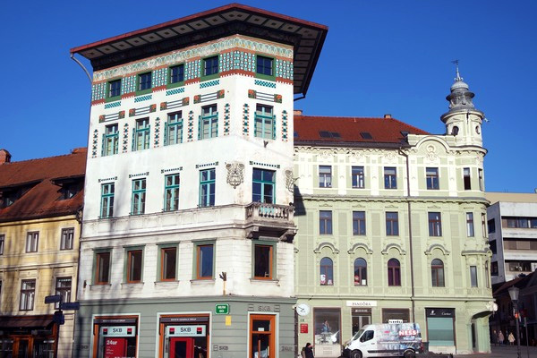 ljubljana Prešernov trg art nouveau maison hauptmann