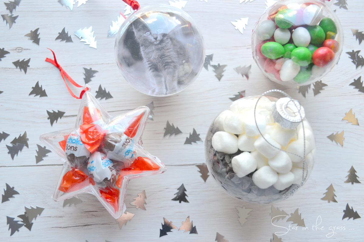 3 diy boules de Noël chocolats, préparation chocolat chaud et photo personnalisée 